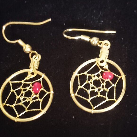 Native American Dream Catcher Earrings - Picture 3 of 5